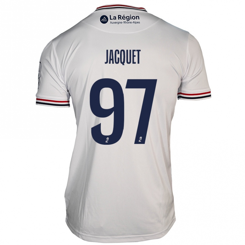 Enfant Football Maillot Jérémy Jacquet #97 Blanc Tenues Extérieur 2024/25