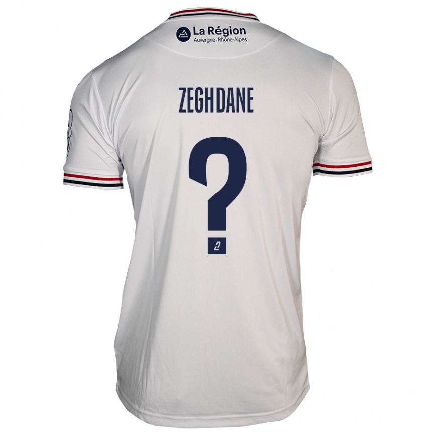 Enfant Football Maillot Merwan Zeghdane #0 Blanc Tenues Extérieur 2024/25