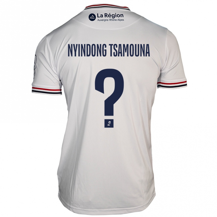 Enfant Football Maillot Jean Nyindong Tsamouna #0 Blanc Tenues Extérieur 2024/25