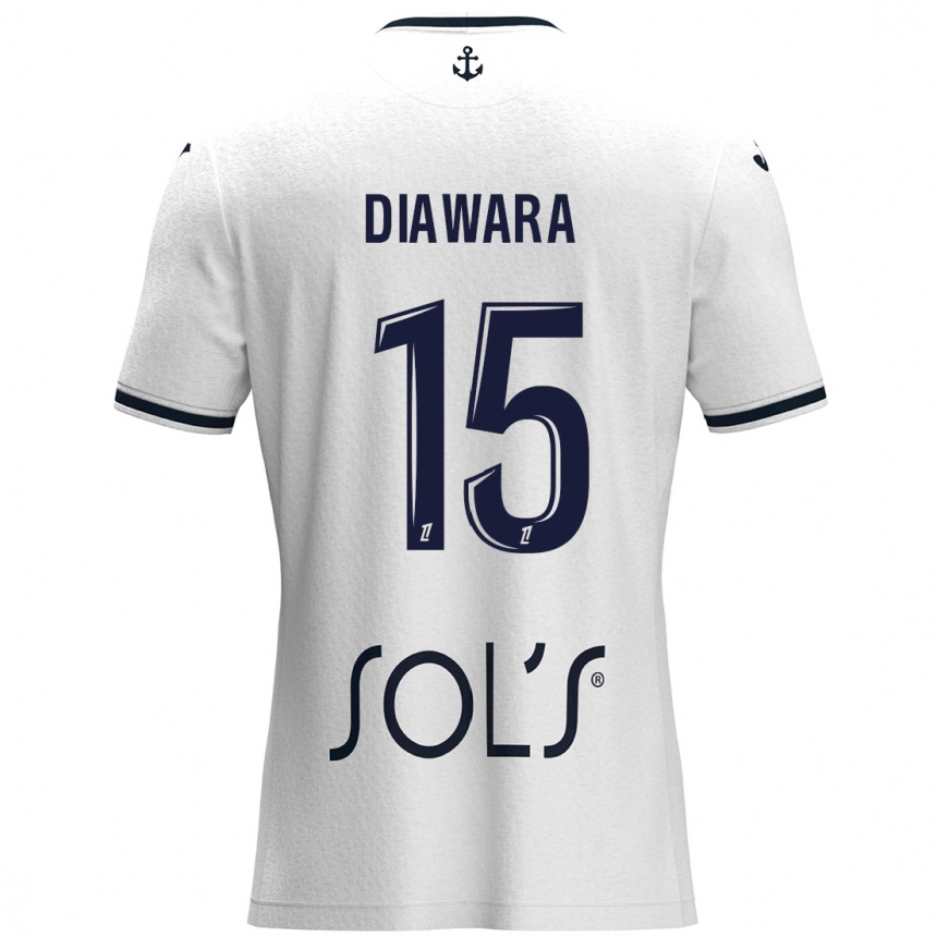 Enfant Football Maillot Kandet Diawara #15 Blanc Bleu Foncé Tenues Extérieur 2024/25