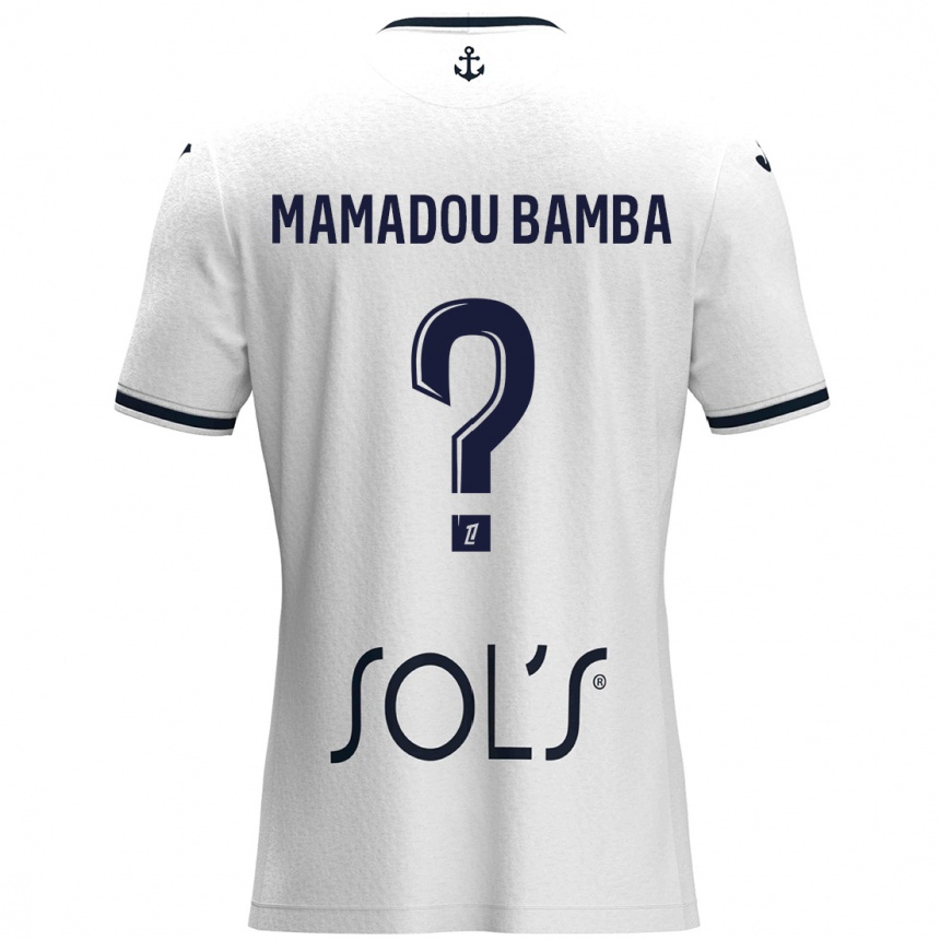 Enfant Football Maillot Ben Mamadou Bamba #0 Blanc Bleu Foncé Tenues Extérieur 2024/25