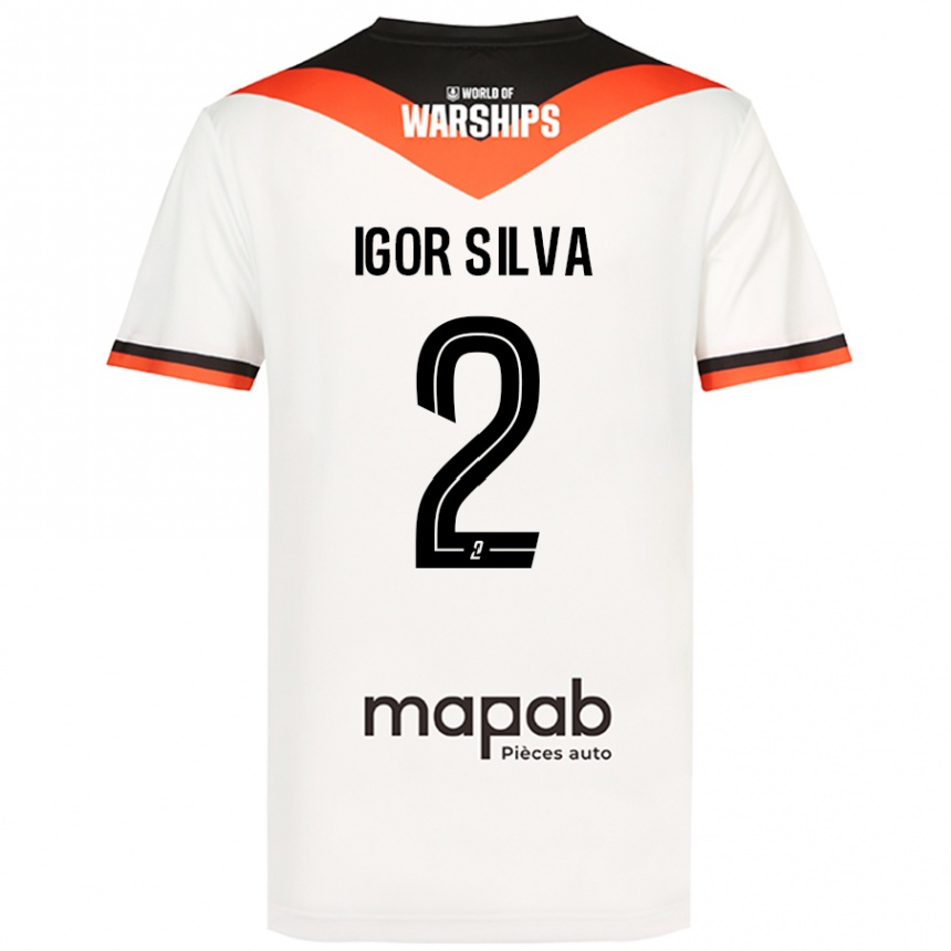 Enfant Football Maillot Igor Silva #2 Blanc Tenues Extérieur 2024/25