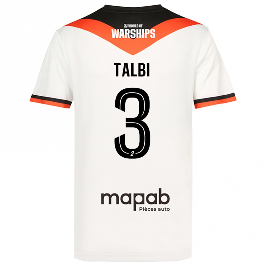 Enfant Football Maillot Montassar Talbi #3 Blanc Tenues Extérieur 2024/25