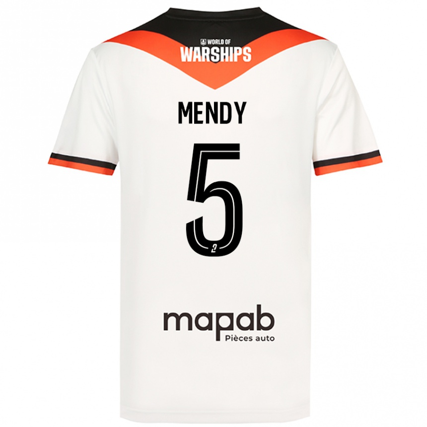 Enfant Football Maillot Benjamin Mendy #5 Blanc Tenues Extérieur 2024/25