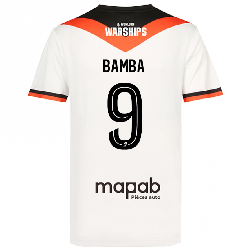 Enfant Football Maillot Mohamed Bamba #9 Blanc Tenues Extérieur 2024/25