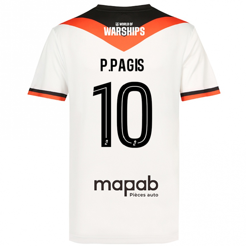 Enfant Football Maillot Pablo Pagis #10 Blanc Tenues Extérieur 2024/25