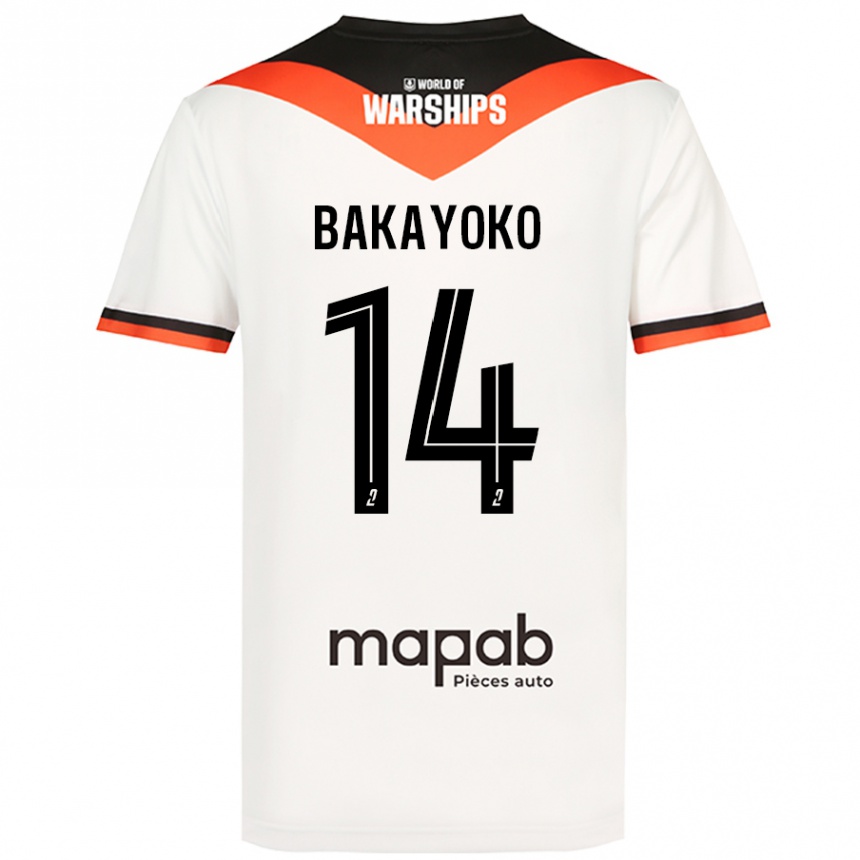 Enfant Football Maillot Tiemoué Bakayoko #14 Blanc Tenues Extérieur 2024/25