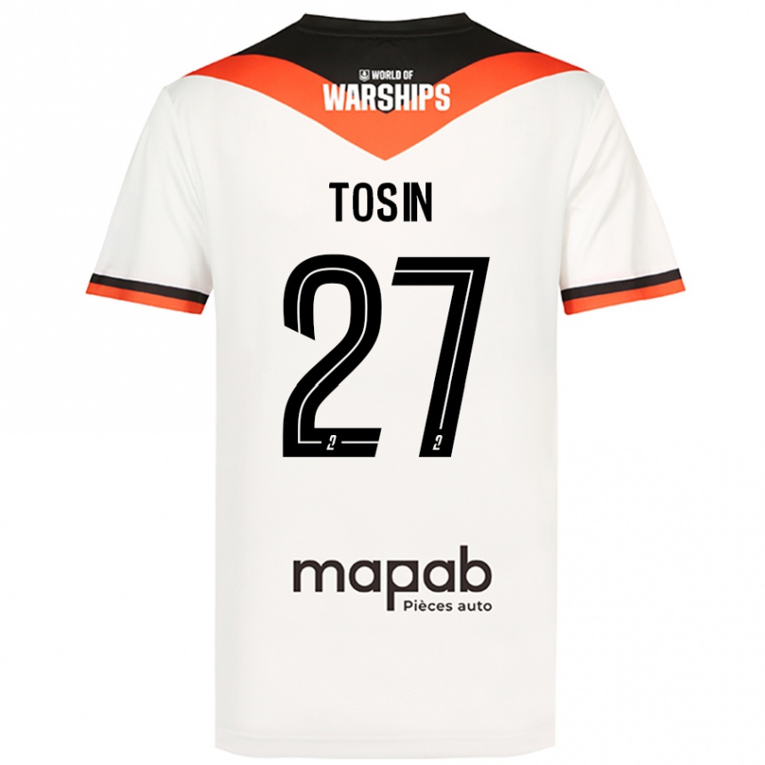 Enfant Football Maillot Aiyegun Tosin #27 Blanc Tenues Extérieur 2024/25