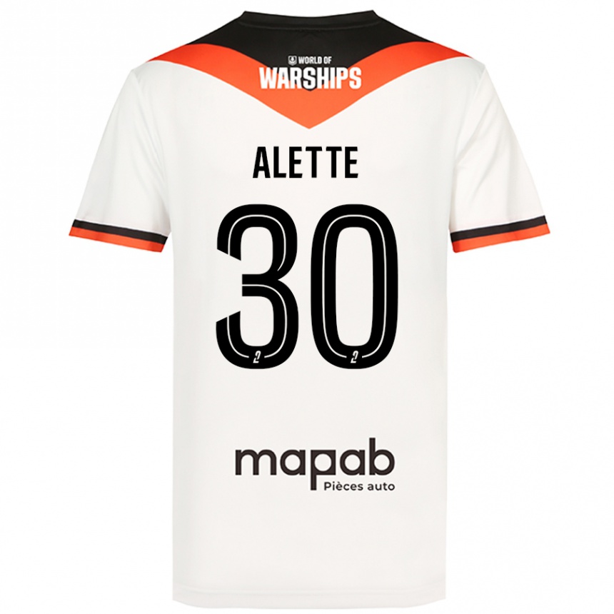 Enfant Football Maillot Gaël Alette #30 Blanc Tenues Extérieur 2024/25