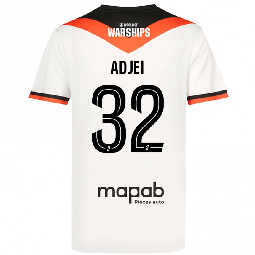 Enfant Football Maillot Nathaniel Adjei #32 Blanc Tenues Extérieur 2024/25