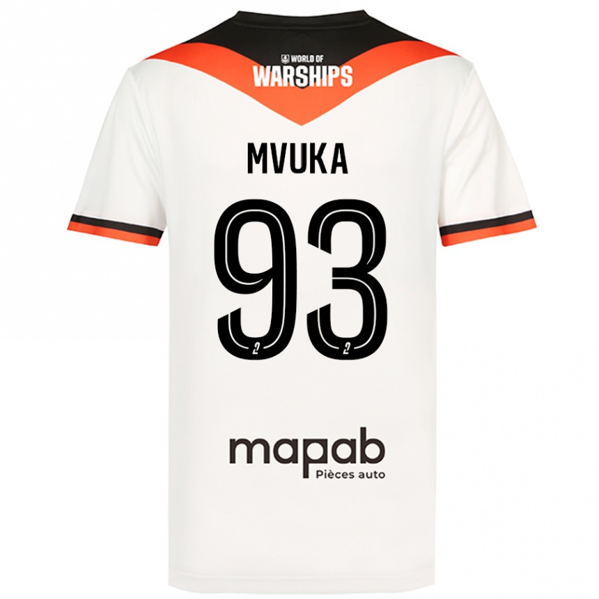 Enfant Football Maillot Joel Mvuka #93 Blanc Tenues Extérieur 2024/25