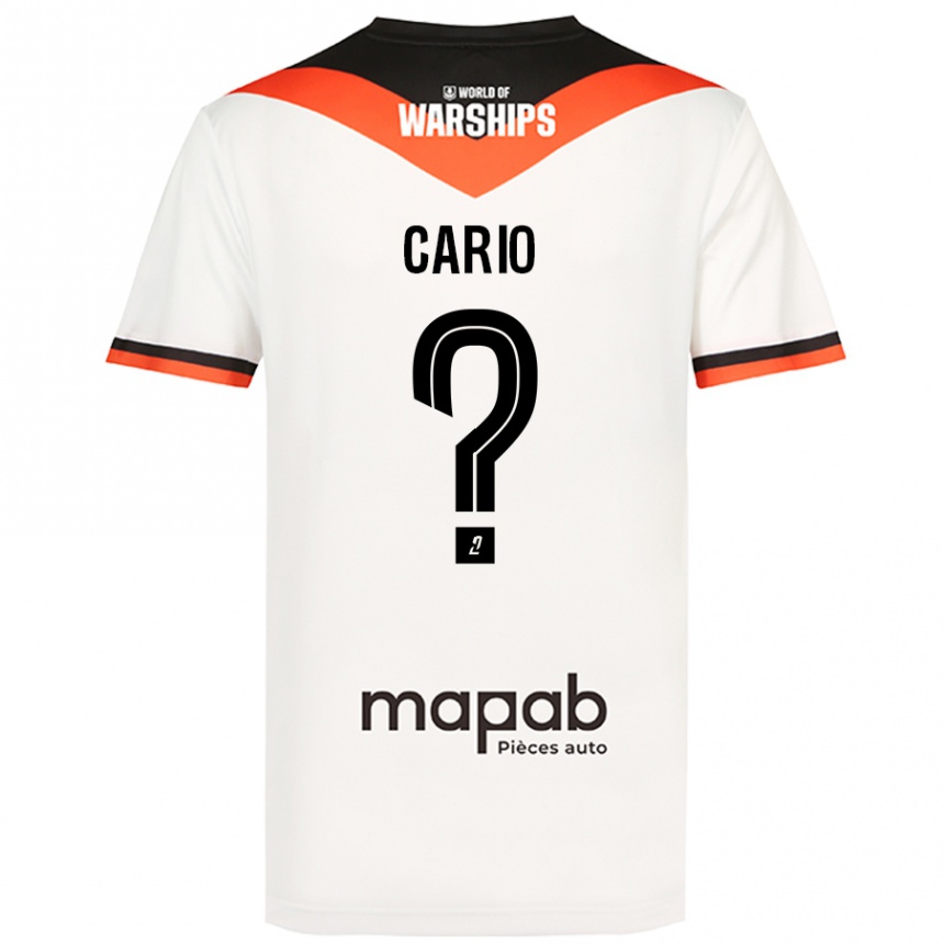 Enfant Football Maillot Anthony Cario #0 Blanc Tenues Extérieur 2024/25