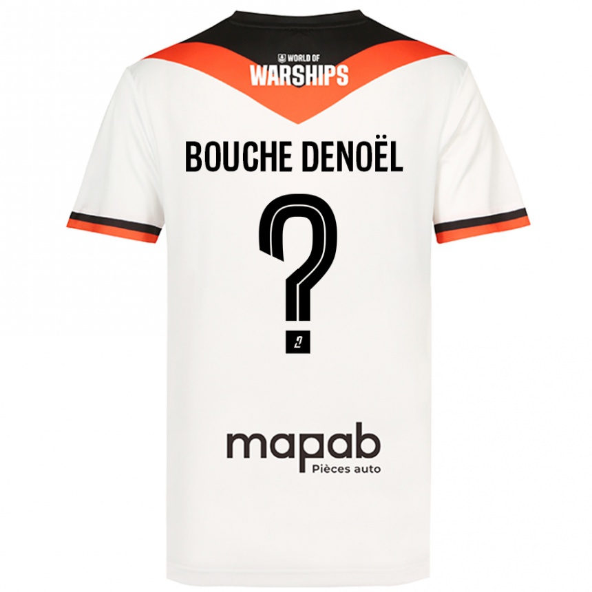 Enfant Football Maillot Max Bouche Denoël #0 Blanc Tenues Extérieur 2024/25