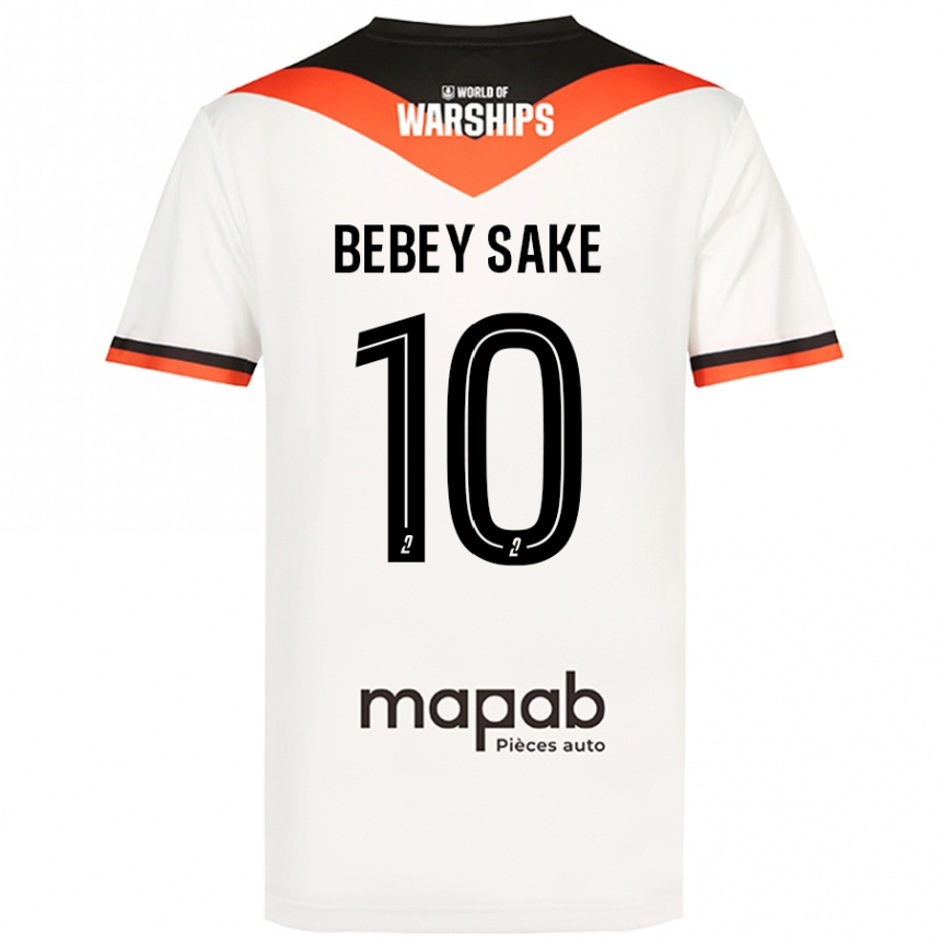 Enfant Football Maillot Mattéo Bebey Sake #10 Blanc Tenues Extérieur 2024/25