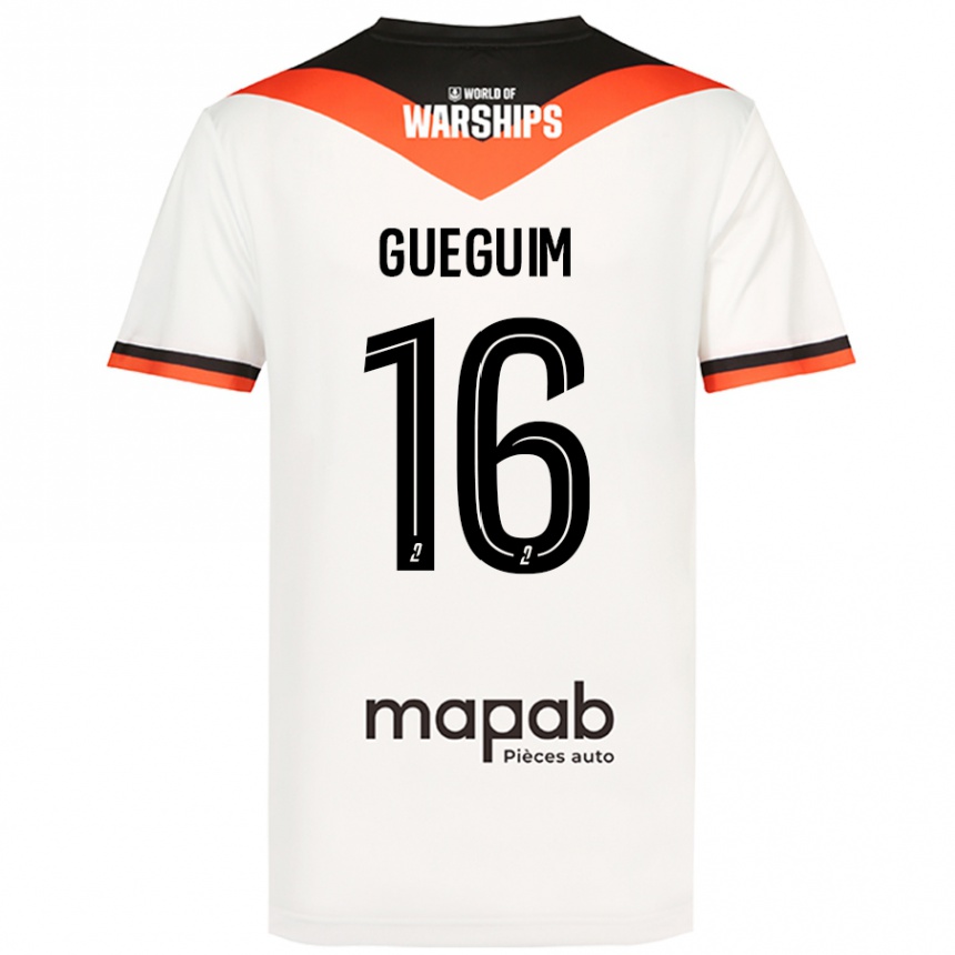 Enfant Football Maillot Guirone Gueguim #16 Blanc Tenues Extérieur 2024/25