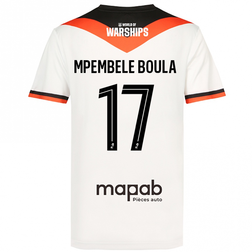 Enfant Football Maillot Exaucé Mpembele Boula #17 Blanc Tenues Extérieur 2024/25