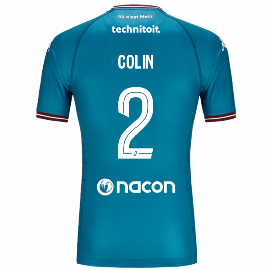 Enfant Football Maillot Maxime Colin #2 Bleu Pétrole Tenues Extérieur 2024/25