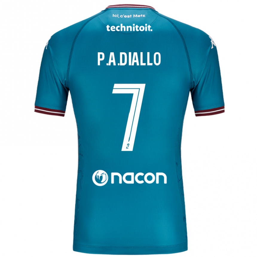 Enfant Football Maillot Papa Amadou Diallo #7 Bleu Pétrole Tenues Extérieur 2024/25