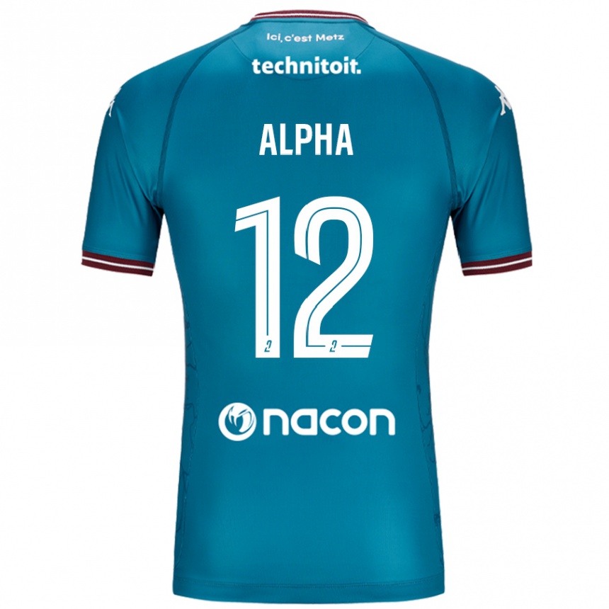 Enfant Football Maillot Alpha Touré #12 Bleu Pétrole Tenues Extérieur 2024/25