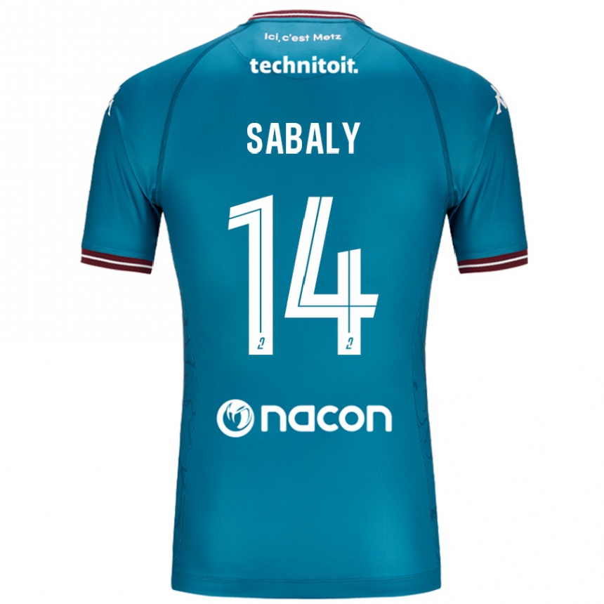 Enfant Football Maillot Cheikh Sabaly #14 Bleu Pétrole Tenues Extérieur 2024/25