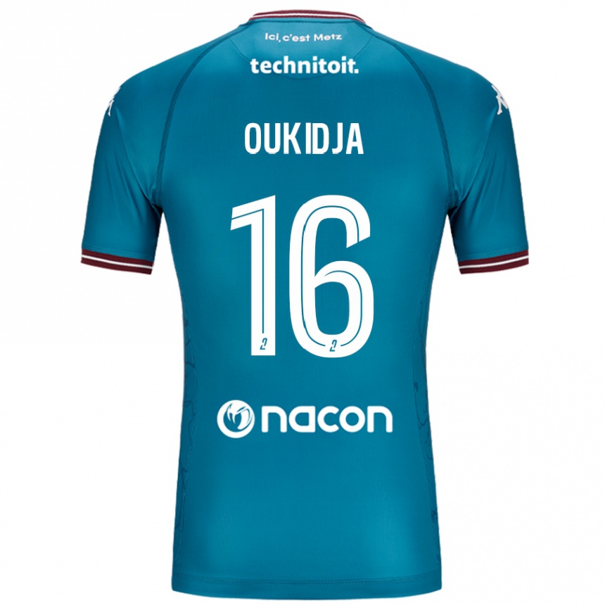 Enfant Football Maillot Alexandre Oukidja #16 Bleu Pétrole Tenues Extérieur 2024/25