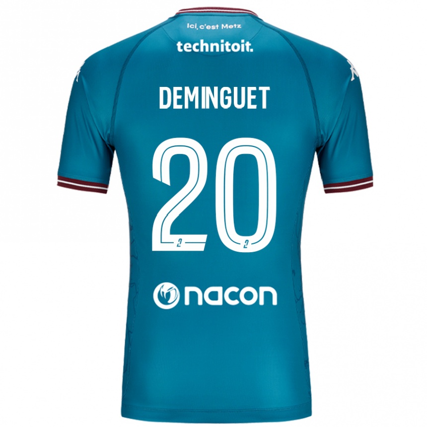 Enfant Football Maillot Jessy Deminguet #20 Bleu Pétrole Tenues Extérieur 2024/25