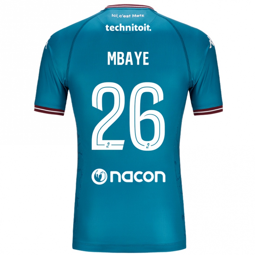 Enfant Football Maillot Malick Mbaye #26 Bleu Pétrole Tenues Extérieur 2024/25