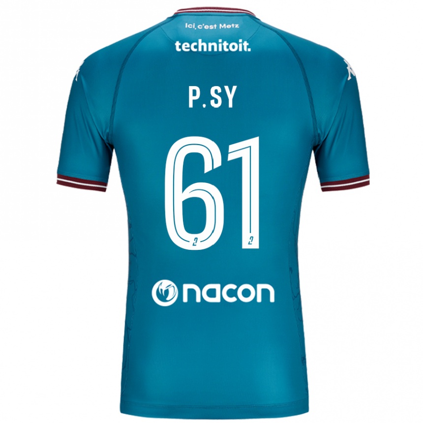 Enfant Football Maillot Pape Sy #61 Bleu Pétrole Tenues Extérieur 2024/25