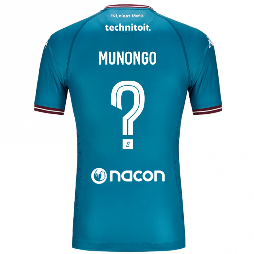 Enfant Football Maillot Believe Munongo #0 Bleu Pétrole Tenues Extérieur 2024/25