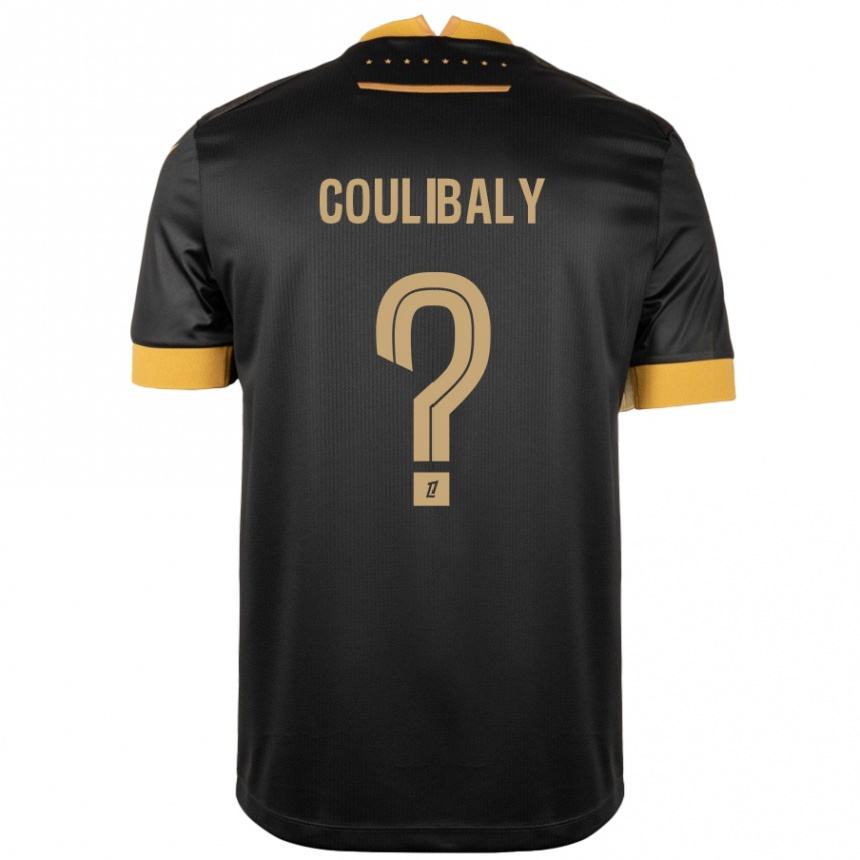 Enfant Football Maillot Dylan Coulibaly #0 Noir Marron Tenues Extérieur 2024/25