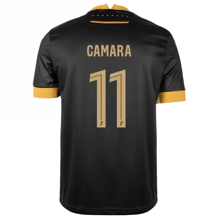 Enfant Football Maillot Aboubacar Camara #11 Noir Marron Tenues Extérieur 2024/25