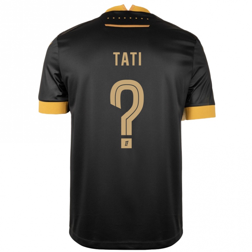 Enfant Football Maillot Tylel Tati #0 Noir Marron Tenues Extérieur 2024/25