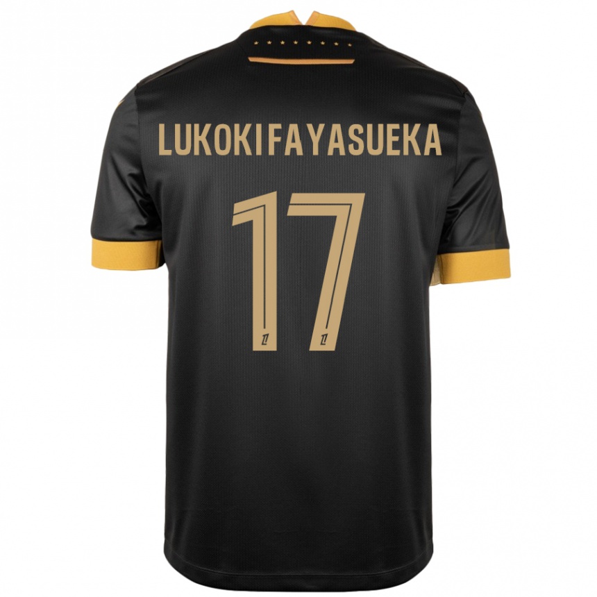 Enfant Football Maillot Kévin Lukoki Fayasueka #17 Noir Marron Tenues Extérieur 2024/25