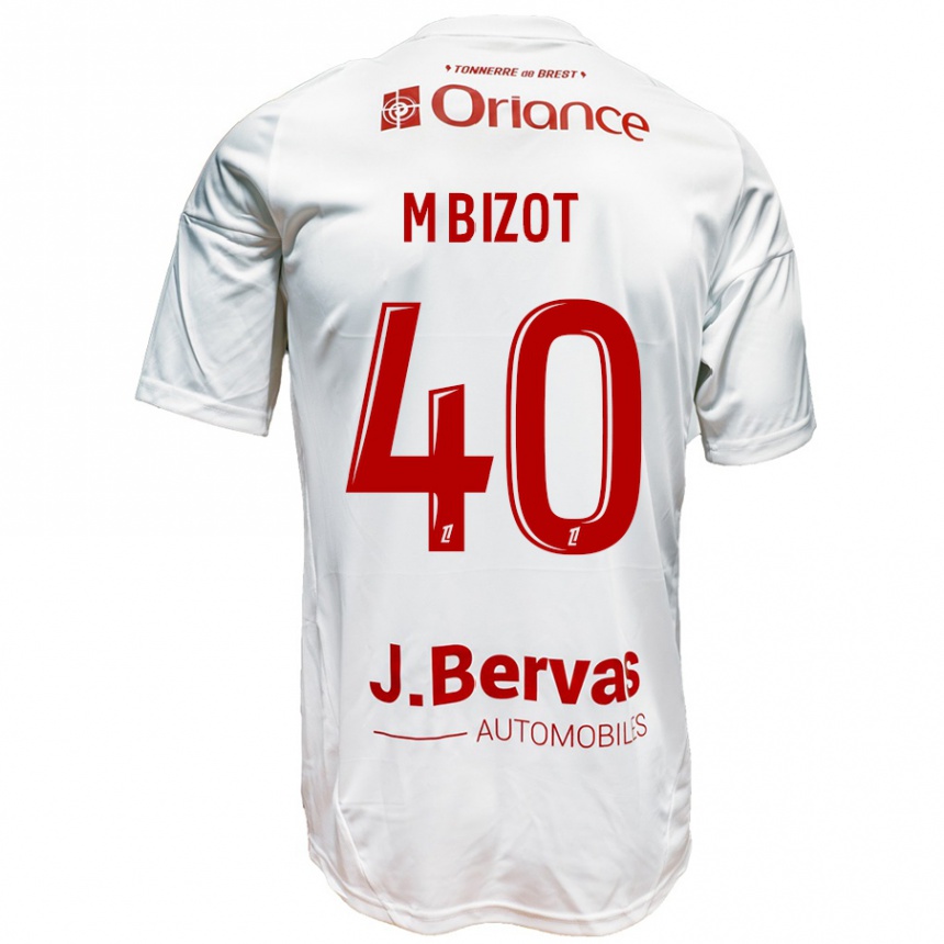 Enfant Football Maillot Marco Bizot #40 Blanc Rouge Tenues Extérieur 2024/25