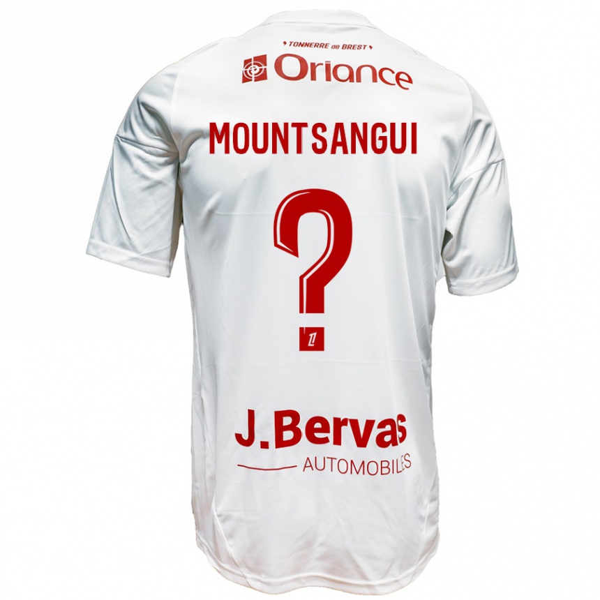 Enfant Football Maillot Warren Mountsangui #0 Blanc Rouge Tenues Extérieur 2024/25