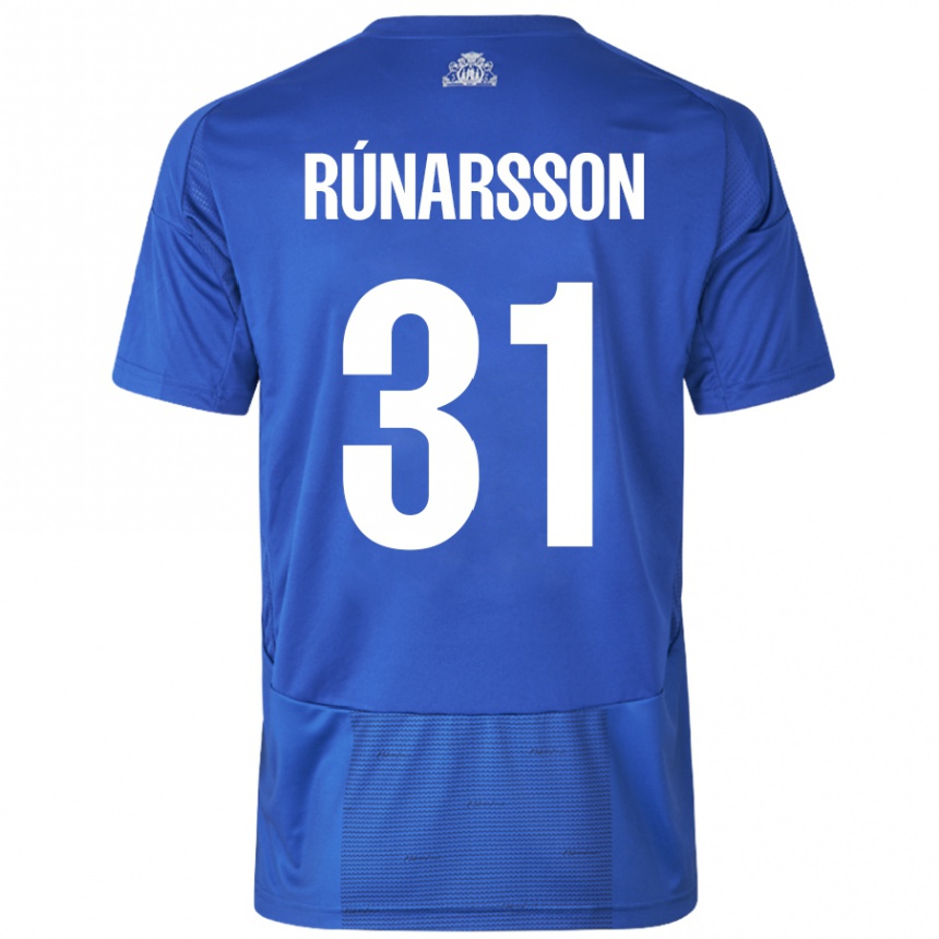 Enfant Football Maillot Runar Alex Runarsson #31 Blanc Bleu Tenues Extérieur 2024/25