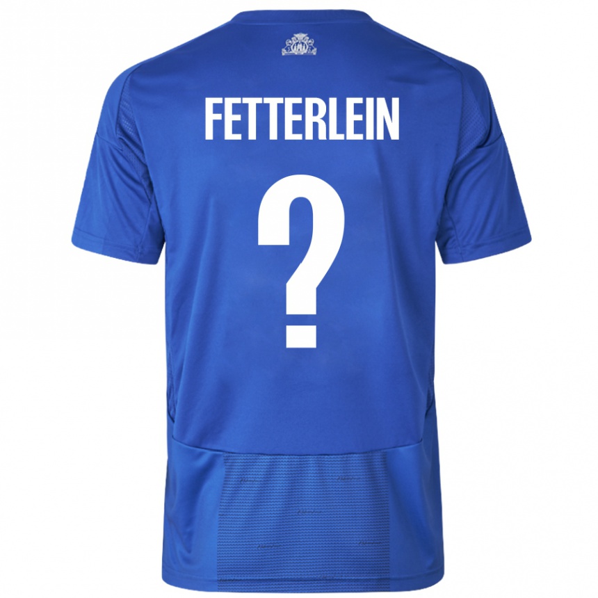 Enfant Football Maillot Sean Fetterlein #0 Blanc Bleu Tenues Extérieur 2024/25