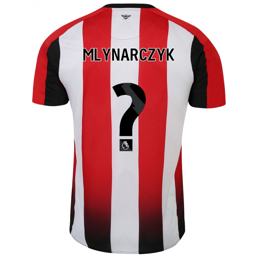 Homme Football Maillot Adam Mlynarczyk #0 Rouge Blanc Tenues Domicile 2024/25