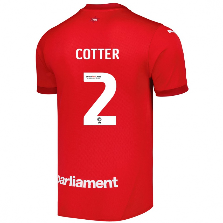 Homme Football Maillot Barry Cotter #2 Rouge Tenues Domicile 2024/25