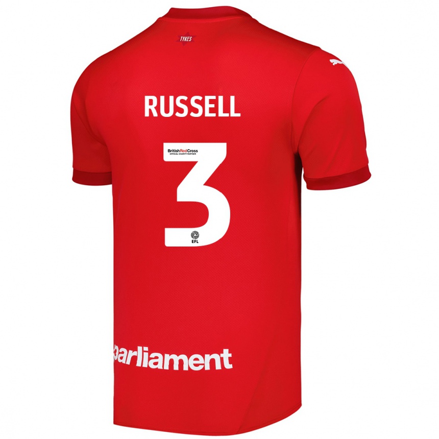 Homme Football Maillot Jon Russell #3 Rouge Tenues Domicile 2024/25