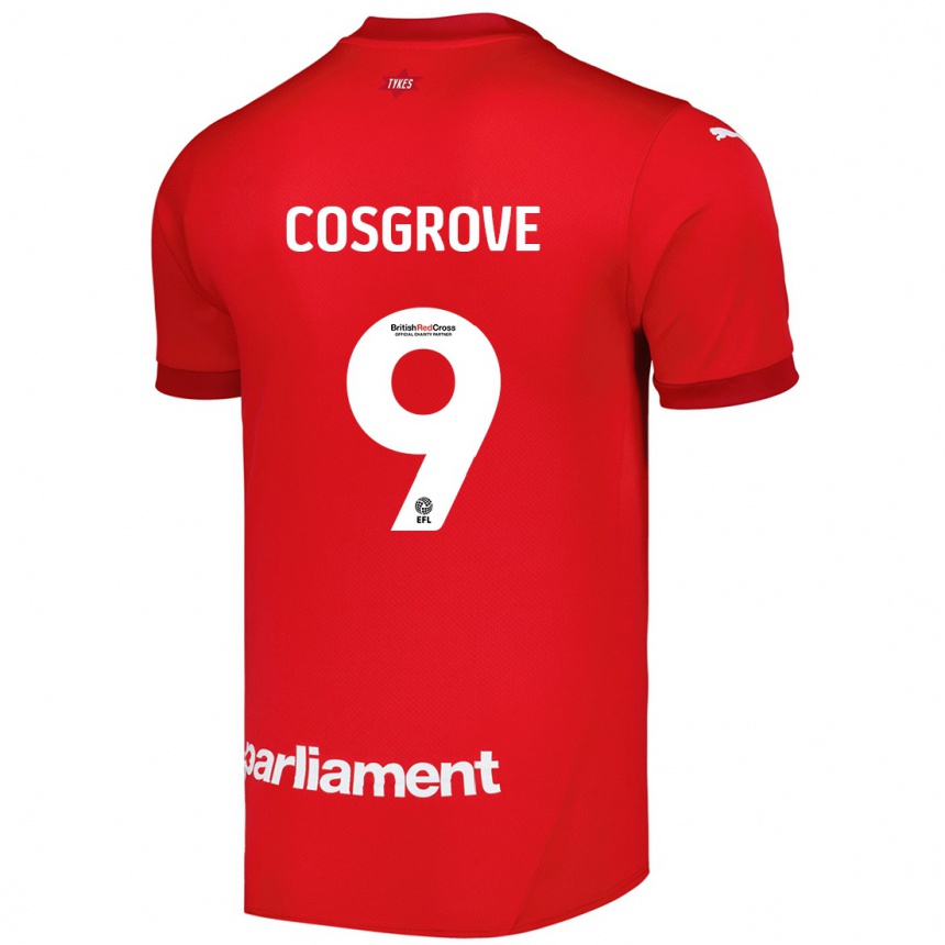 Homme Football Maillot Sam Cosgrove #9 Rouge Tenues Domicile 2024/25