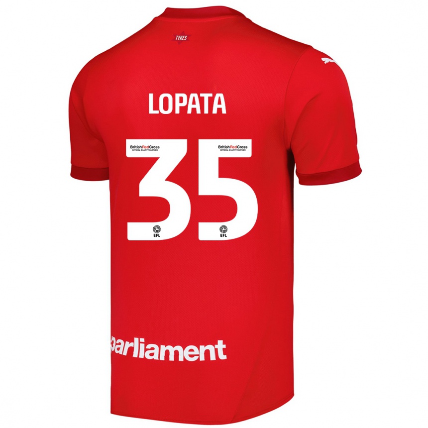 Homme Football Maillot Kacper Lopata #35 Rouge Tenues Domicile 2024/25