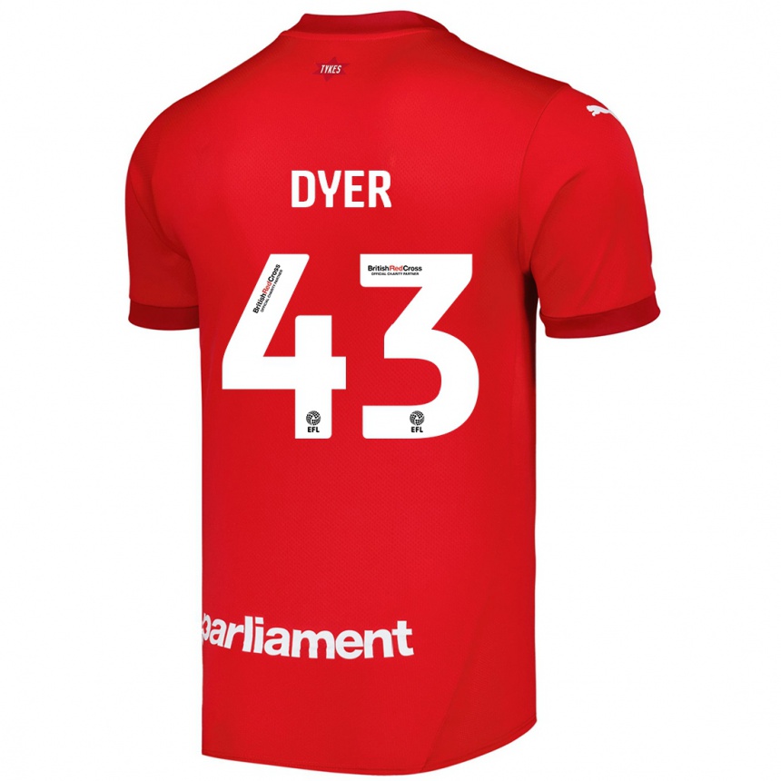 Homme Football Maillot Josiah Dyer #43 Rouge Tenues Domicile 2024/25