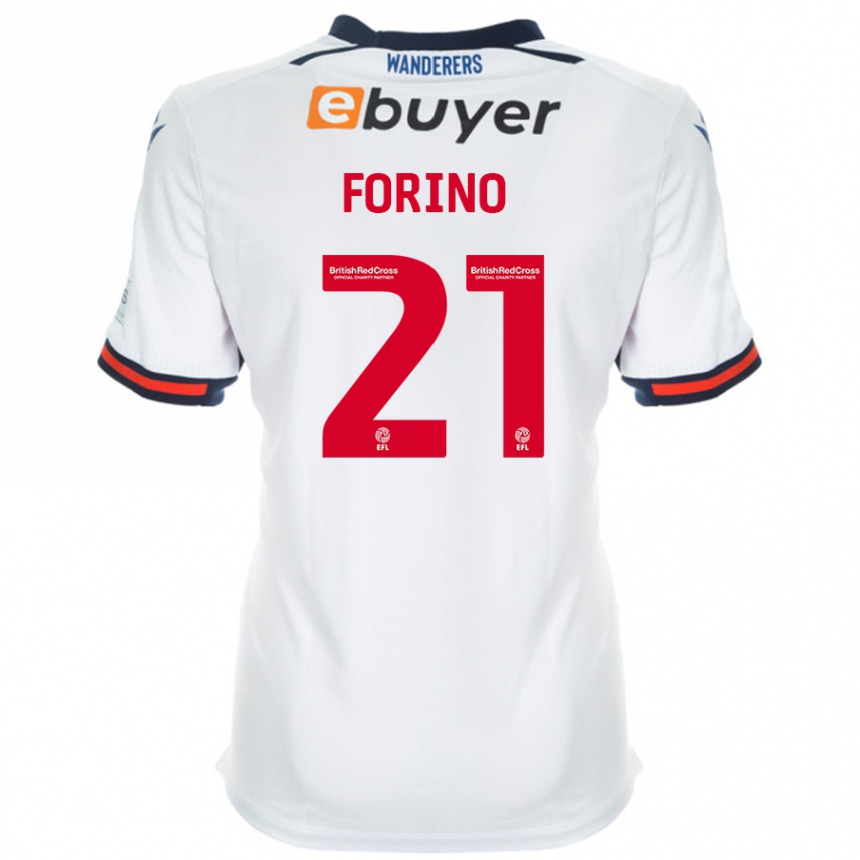 Homme Football Maillot Chris Forino #21 Blanc Tenues Domicile 2024/25