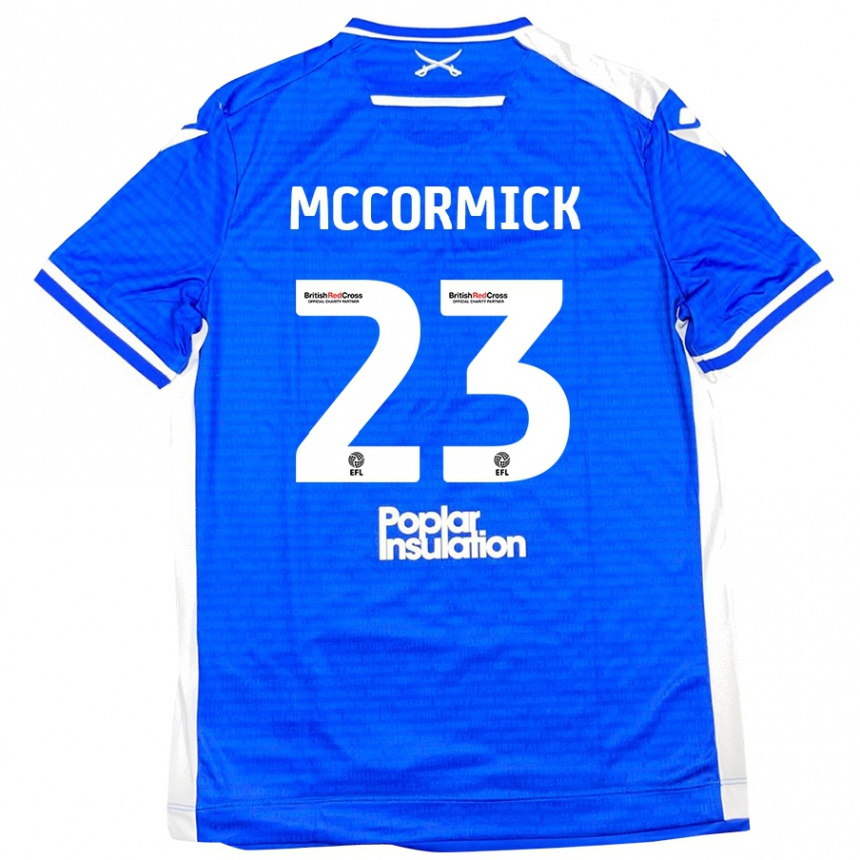 Homme Football Maillot Luke Mccormick #23 Bleu Blanc Tenues Domicile 2024/25