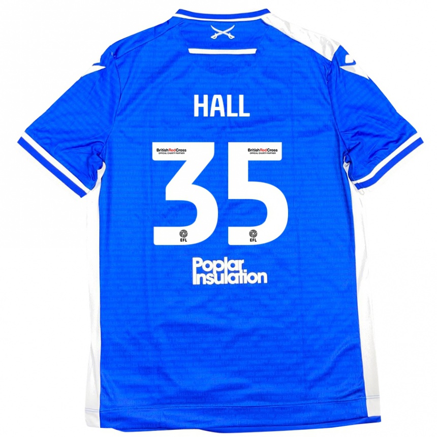 Homme Football Maillot Matt Hall #35 Bleu Blanc Tenues Domicile 2024/25