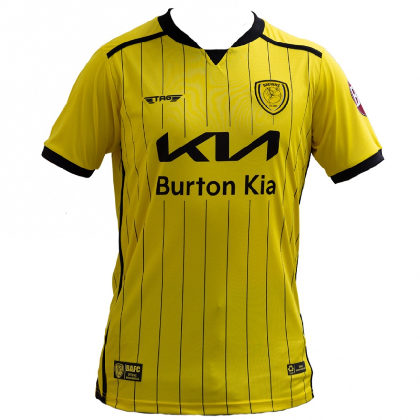 Homme Football Maillot Charlie Webster #8 Jaune Tenues Domicile 2024/25