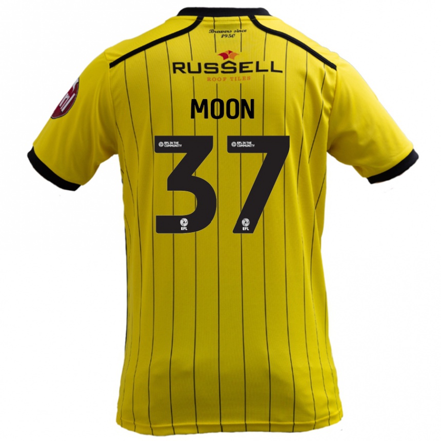 Homme Football Maillot Jasper Moon #37 Jaune Tenues Domicile 2024/25