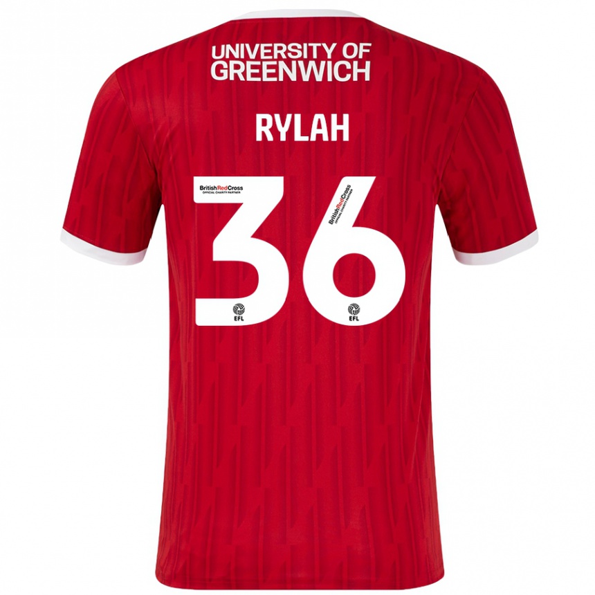 Homme Football Maillot Henry Rylah #36 Rouge Blanc Tenues Domicile 2024/25