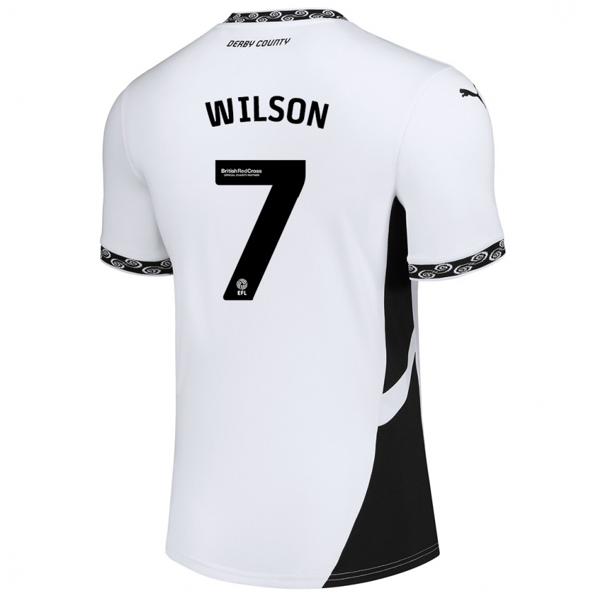 Homme Football Maillot Emelia Wilson #7 Blanc Noir Tenues Domicile 2024/25